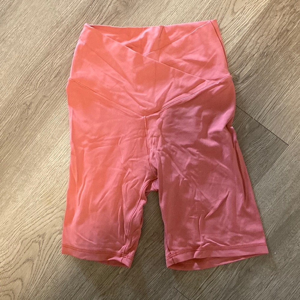 Aerie crossover waist bike shorts